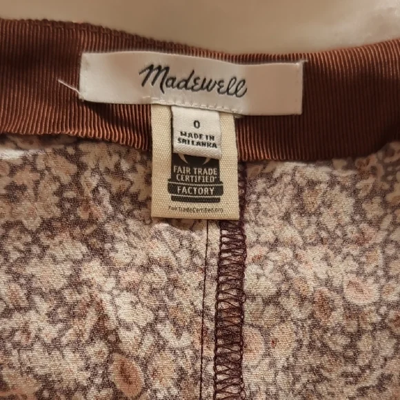 Madewell Brown Pleated A-Line Skirt - Picture 4 of 5